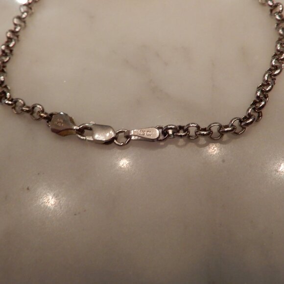 10 Karat White Gold Belcher Chain Bracelet - Picture 4 of 6